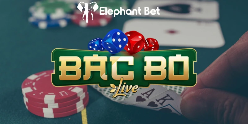 Mesa do jogo Bac Bo ao vivo no casino da Elephant Bet